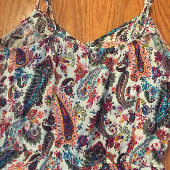 American Eagle Paisley Floral Romper Size Large - Picture 13 of 13